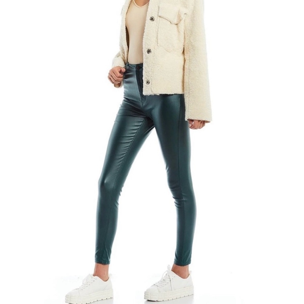 Gianni Bini | High Rise Coated Skinny Pants